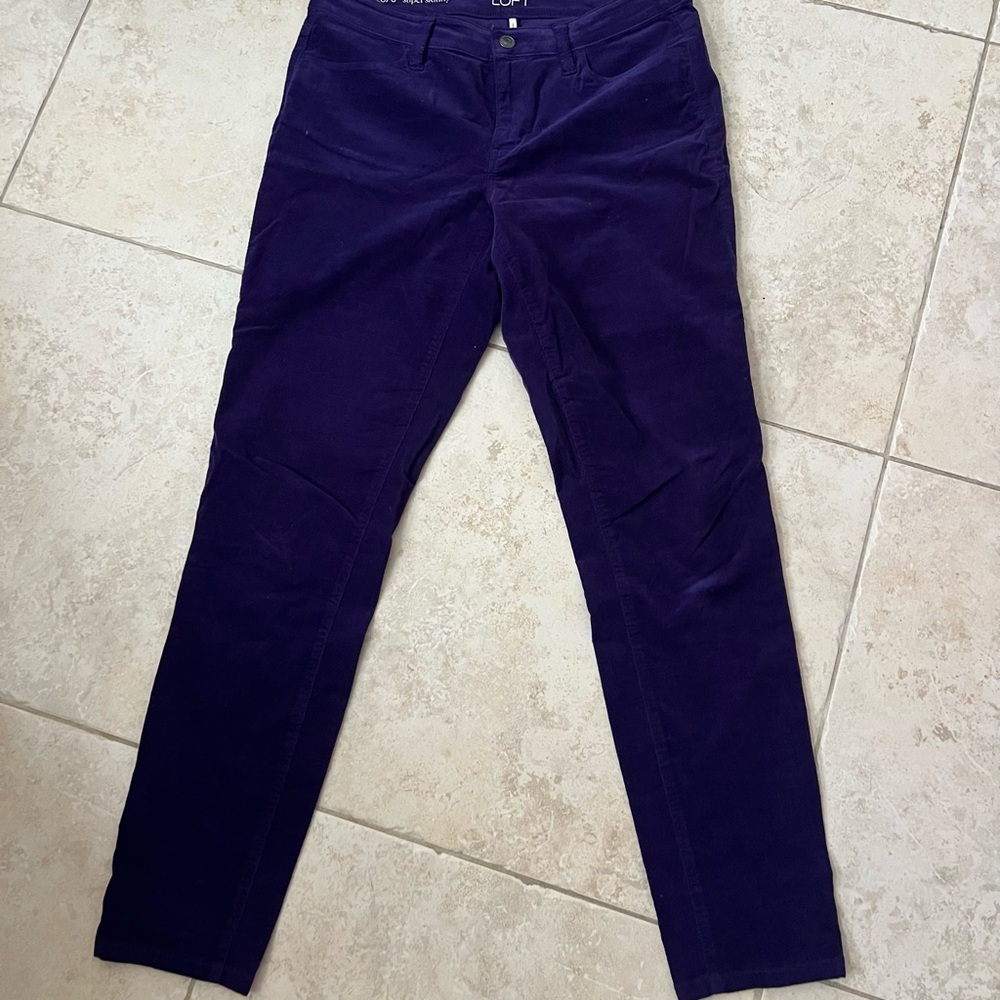 Loft Purple Corduroy Pants